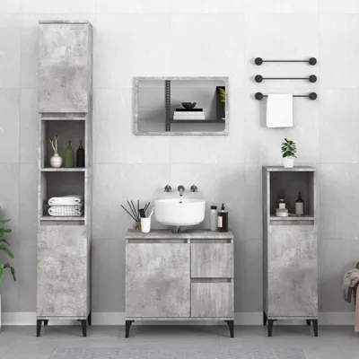 Obrázok produktu pre vidaXL Kúpeľňová skrinka Concrete Grey 30x30x190 cm Drevo Materiál