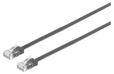 Produktbild von Patchkabel-Flachkabel U/UTP cat. 6 slim sw 0,25m
