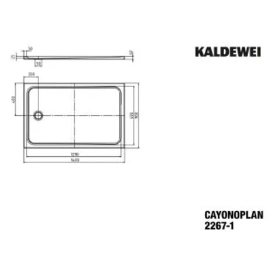 Produktbild von Kaldewei 362700011001 DW CAYONOPLAN Mod.2267-1, 900 x 1400,