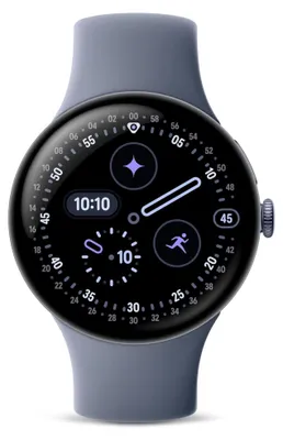 Image de Google Pixel Watch 4 45mm LTE Satin Moonstone Bracelet de sport Moonstone blau