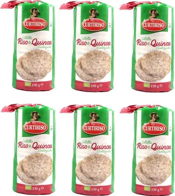Produktbild von 6x Curtiriso Riso e Quinoa Knusprige -Reiskuchen 130g Reis und Quinoa Reiswaffeln