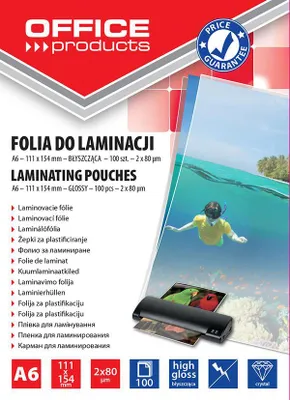 Obrázek produktu pro Laminovací fólie A6 2x80 mikronů 100 kusů
