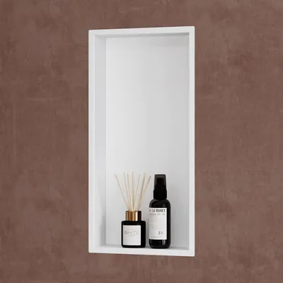 Immagine prodotto di doporro Nicchia Doccia a Parete 30x60x8.3cm, Nicchia Bagno Doccia a Muro a Incasso in Acciaio Inox, Bianco