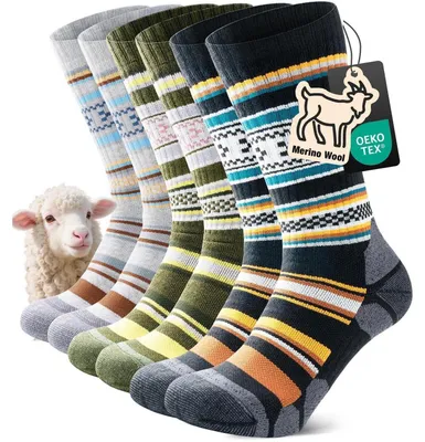 Obrázok produktu pre Termoponožky Wandersocken pre pánov a dámy, hrubé vlnené ponožky, balenie 3 kusov, veľkosť 47-50