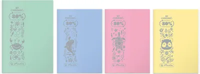 Produktbild von Notizbuch A5 32k karierter Kunststoffeinband Eco Ocean Pastellfarben Herlitz