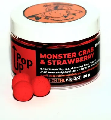 Zdjęcie produktu dla Ultimate Products - Monster Crab Strawberry Pop-Up 12mm Top Range - kulki pop-up