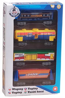 Produktbild von Dromader Loco Toys 4 Wagons Zugset Kinder Spielzeug
