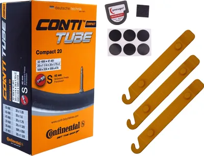 Produktbild von 1x Fahrradschlauch Continental 47-406 (20x1.75) SV 42mm Sclaverand +Reifenheber