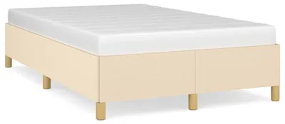 Produktbild von vidaXL Bettgestell ohne Matratze Creme 120x200 cm Stoff