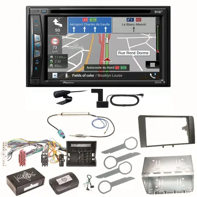 Produktbild von Pioneer AVIC-Z730DAB Bluetooth Navigation DAB+ CD Einbauset für Audi A3 8P 8PA