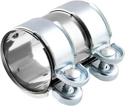 Image de Tuyau d'échappement en acier inoxydable, raccord à collet de 55 mm de diamètre, système universel