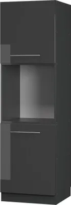 Image de Meuble pour four Vicco Fame-Line Anthracite Haute brillance 60cm ouvert, Model 57038