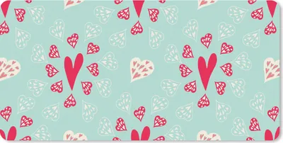 Produktbild von MuchoWow® Mauspad Mousepad Herzen - Muster - Pastell 60x30 cm - Mousepads - Maus Mat - Pad - Mausunterlage - Nachhaltig