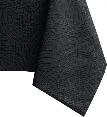 Produktbild von Tischdecke mit Lotuseffekt wasserabweisend Leinenlook Schwarz Gaia 130x130 cm