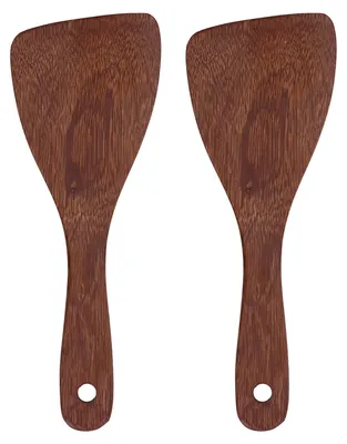 Produktbild von 2 Stück Reispaddel, Spatel aus natürlichem Holz für Reiskocher, Kochlöffel für die Küche zum Mischen und Servieren von Reis
