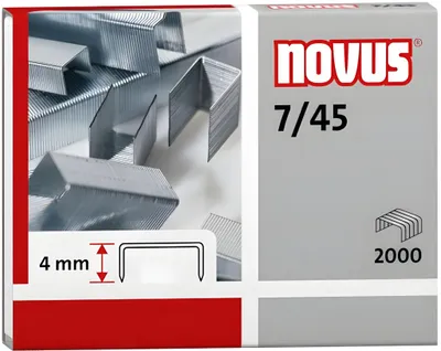 Produktbild von Novus Heftklammern 7/45 2.000 Stück, Schenkellänge 4 mm