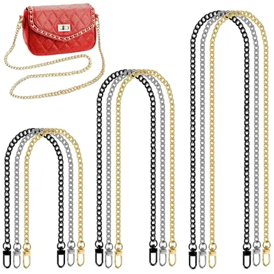 Taschenketten-Set 9 Stück, 80/60/40 cm, Gold/Silber/Schwarz