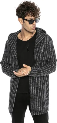 Produktbild von Red Bridge Herren Cardigan Hoodie Sweat-Jacke Long Cut Striped