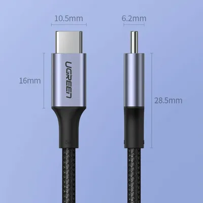 Produktbild von Ugreen Kabel USB Typ C - USB Typ C Power Delivery 100W Schnellladung FCP 5A 3m graues Kabel