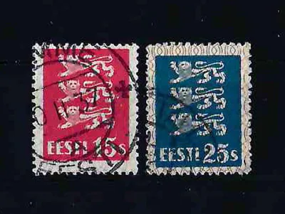 Produktbild von Briefmarken Estland 1935 Mi 106-107 (kompl.Ausg.) gestempelt Wappenlöwen