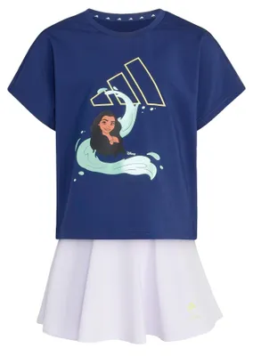 Produktbild von adidas Mädchen Disney Sport Set Track_Suit, dark blue/Semi Frozen Lemon, 9-10 Ye