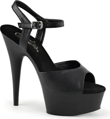 Produktbild von DELIGHT-609 Damen Sandale von Pleaser, Schwarz Matt , EU 36, US 6