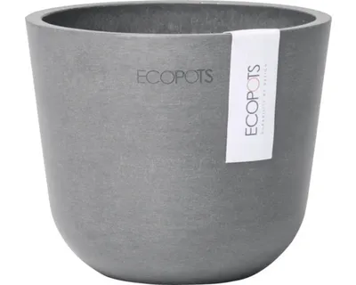 Produktbild von Blumentopf Ecopots Oslo Kunststoff Ø 11,5 cm H 9,5 cm grau