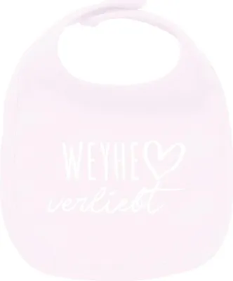 Produktbild von Huuraa Unisex Babylatz Weyhe verliebt Geschenk Babypink  Baumwolle Weyhe Mitbringsel