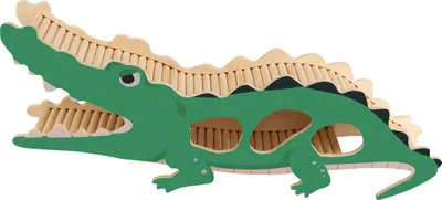 Image de Duvo+ Maison de jeu pour rongeurs Crocodile, bois