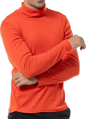 Produktbild von Herren Thermounterwäsche Langarm Rollkragen Warmer Loop Orange XXL
