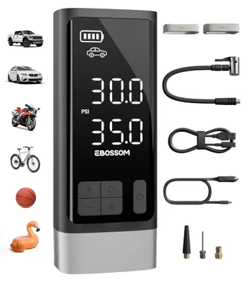 Imagen del producto de Compresor de aire eléctrico - Bomba de aire portátil y compacta, 12V, 10,3 bar