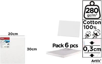 Obrázek produktu pro Malířská deska 20 x 30 x 0,3 cm, 280 g/m² – Artix