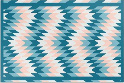 Produktbild von Geometrisches Fischgrätenmuster im modernen Stil – Vinylteppich – 150x225 cm – Outdoor Teppich – Terrasse – Wetterfest – Modern