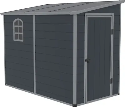 Image de Westmann Hortus L abri de jardin en plastique adossé 1,5x2,5 m