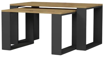 Produktbild von Framire Couchtisch - Eiche Artisan / Anthrazit - 90 x 50 x 45 cm - Modern A-7
