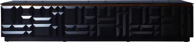 Immagine prodotto di Casa Padrino Luxury TV Cabinet Matt Black / Gold 270 x 45 x H. 45 cm - Pregiata credenza in legno massiccio a 6 ante - Mobili - Qualità eccellente