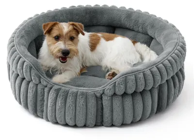 Immagine prodotto di Cuccia per cani, lavabile, in pile grigio, 66 x 66 cm