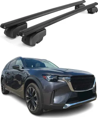 Image de Barres de toit Transversales pour Mazda CX-90 2025 ABE Aluminium Noir