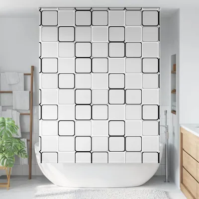Image de vidaXL Store de douche 160x240 cm Largeur du tissu 156 cm