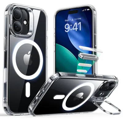 Zdjęcie produktu dla ESR - Classic Hybrid HaloLock Kickstand Etui na iPhone 17 - przezroczyste