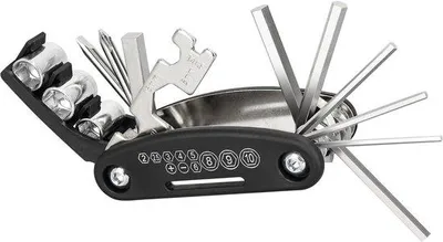 Produktbild von Mountainbike Reparaturset mit 16-in-1 Multitool - inklusive Bandreparatur-Tool - für Mountainbikes und Rennräder - Outdoor-Reparaturset