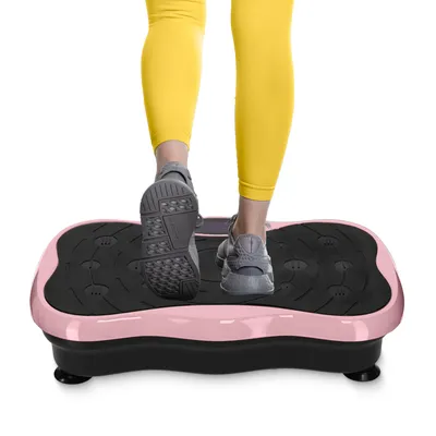 Produktbild von 4FIZJO Vibrationsplatte ULTRA+, Bluetooth, LCD, für Ganzkörpertraining, rosa