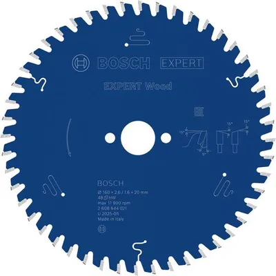 Produktbild von EXPERT Wood Kreissägeblatt, 160x2,6/1,6x20 mm, Z48