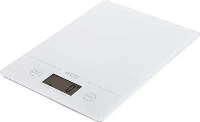 Obrázek produktu pro ECG White KV 117 Slim White | Kuchyňská váha | Sklo | Max. Maximální zatížení 5 kg | Funkce TARE |