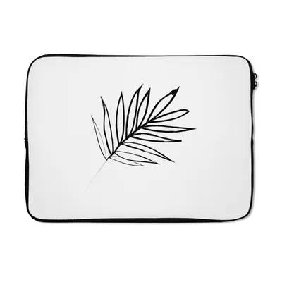 Produktbild von MuchoWow® Laptop Hülle 14 ZollFarn - Schwarz - Weiß - Minimalismus Laptoptasche - Laptoptasche - Stoßsicher - Schutzhaube