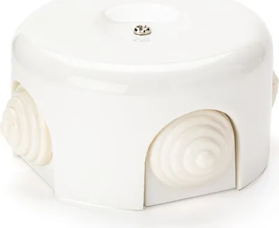 Produktbild von Verteilerdose Keramik Baldachin Deckendose Rosette Abzweigdose Abdeckung weiß