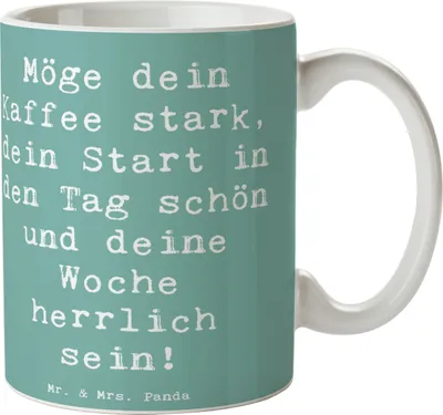 Produktbild von Mr. & Mrs. Panda Becher Spruch Selbstzweifel Überwinden - Meeresbrise - Geschenk, Kaffeebecher, Trinkbecher, Freude, Motivation, Kaffeetasse, Tasse, Woche starten, Gefühl