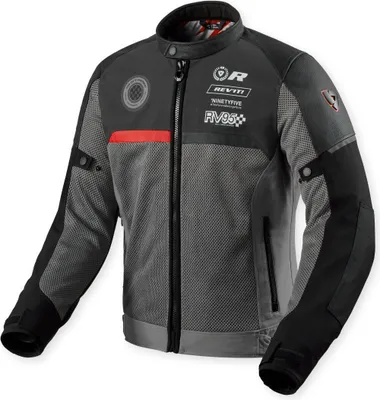 Immagine prodotto di Giacca da moto in tessuto Revit Swiftblade, nera/grigia/rossa, taglia 3XL