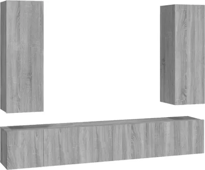 Produktbild von vidaXL 5-tlg. TV-Schrank-Set Grau Sonoma Holzwerkstoff