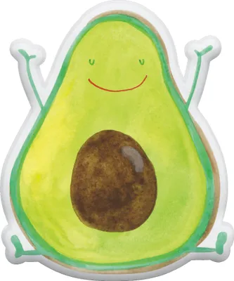 Produktbild von Mr. & Mrs. Panda Dekokissen Avocado Glücklich 55 cm - Weiß - Geschenk, Stofftier, Kuschelkissen, Chaos, Freude, Kissen Kuscheltier, Frucht, Zierkissen